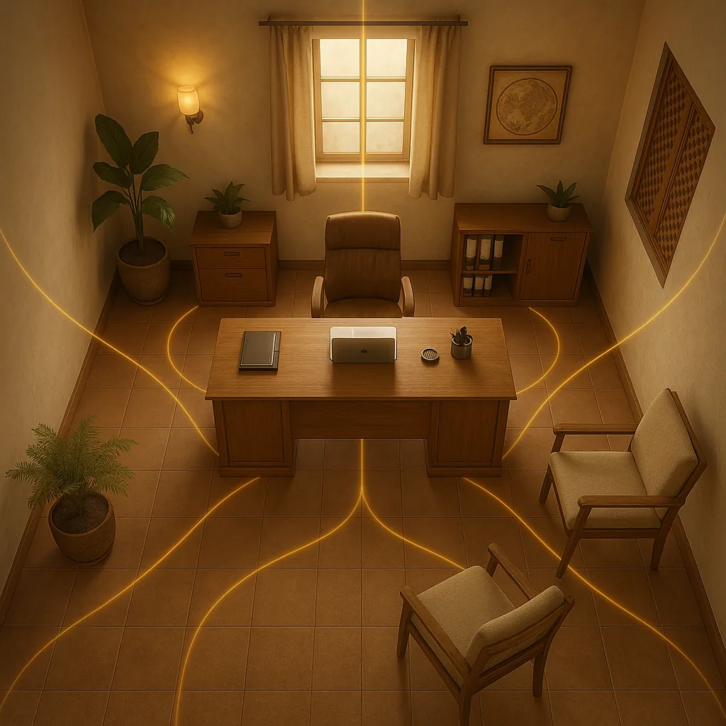 A workspace evaluated through Vastu principles
